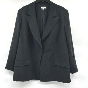 Sergio Hudson Target Wms Blazer 4X Black Peak Lapel Single Button Professional